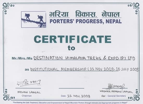 Porters Progress Nepal