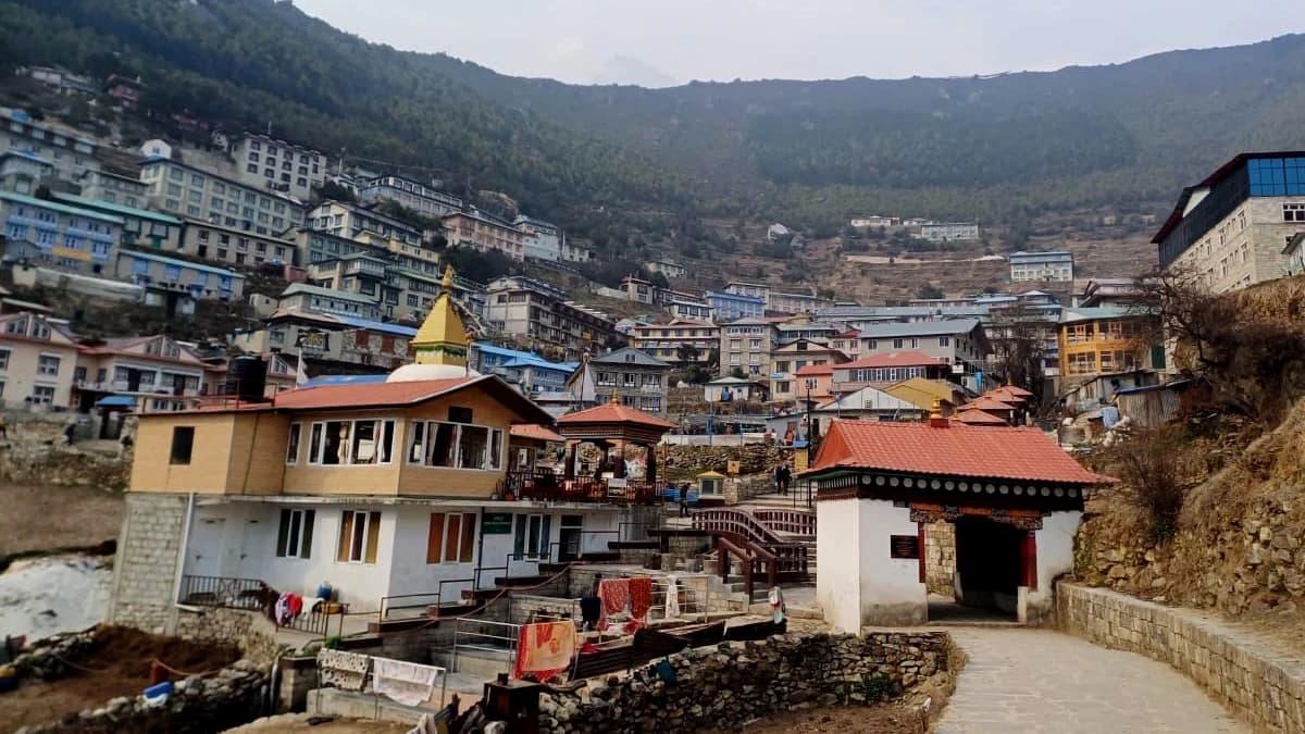 namche bazar during gokyo lake trek